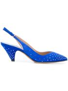 Valentino Studded Pointed Pumps - Blue
