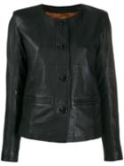 S.w.o.r.d 6.6.44 Button Up Leather Jacket - Brown