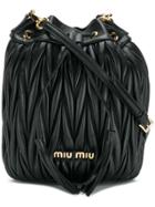 Miu Miu Ruched Duffel Bag - Black