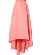 Carolina Herrera Asymmetric Full Skirt, Women's, Size: 2, Pink/purple, Silk