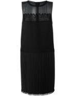 Alberta Ferretti Sheer Panel Shift Dress