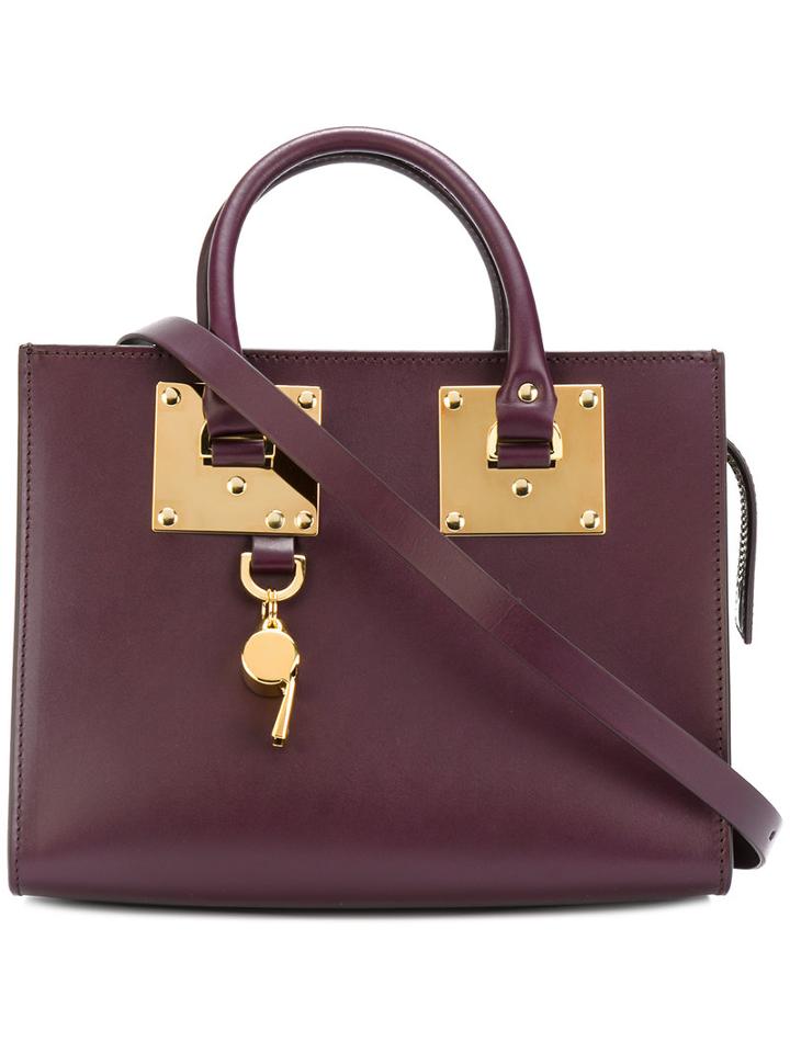 Sophie Hulme - Padlock Tote - Women - Leather - One Size, Pink/purple, Leather