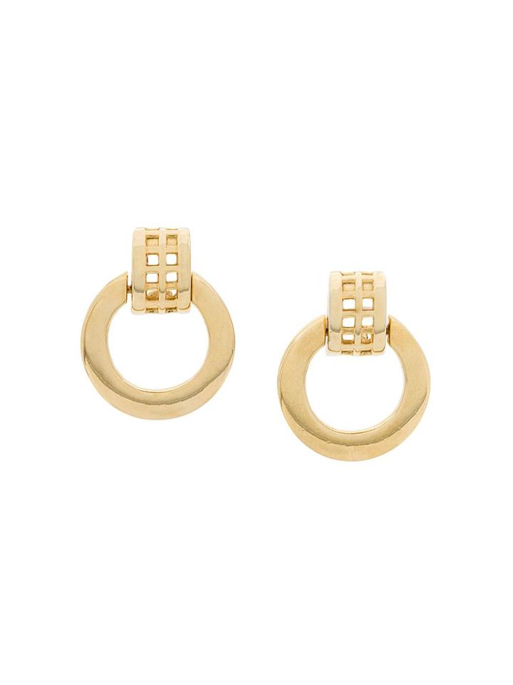Givenchy Vintage 1980's Statement Hoop Earrings - Gold