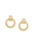 Givenchy Vintage 1980's Statement Hoop Earrings - Gold