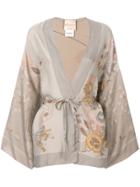 Erika Cavallini Printed Belted Kimono - Multicolour