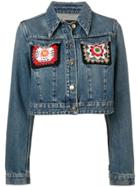 Alanui Embroidered Denim Jacket - Blue