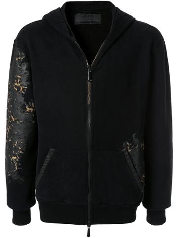 Rh45 Patterned Hoodie - Black