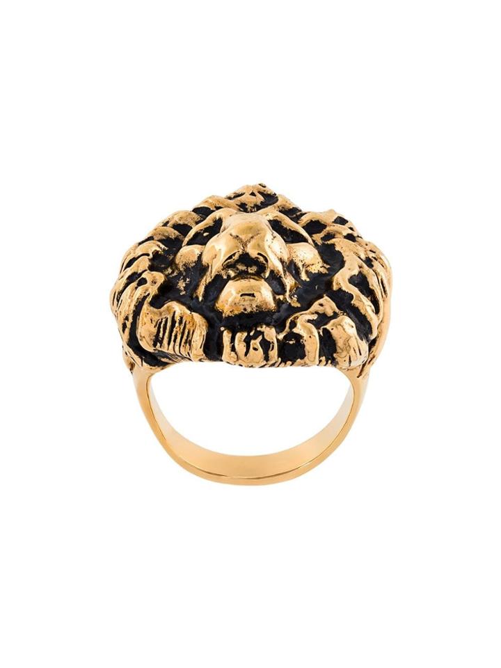 Saint Laurent Lion Ring - Metallic