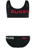 Burberry Printed Logo Bikini Set - Black