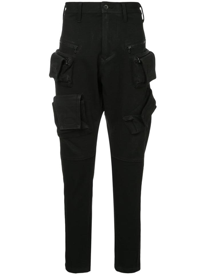 Julius Cargo Tapered Trousers - Black