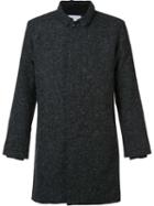 John Elliott 'kempy' Overcoat, Men's, Size: Large, Black, Cotton/wool