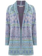 Cecilia Prado - Knitted Jacket - Women - Acrylic/polyamide/polyester/viscose - Pp, Blue, Acrylic/polyamide/polyester/viscose