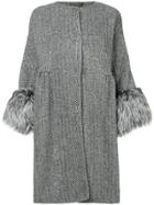 Ermanno Scervino Fur Cuffs Coat - White