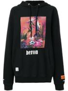 Heron Preston Graphic Print Hoodie - Black