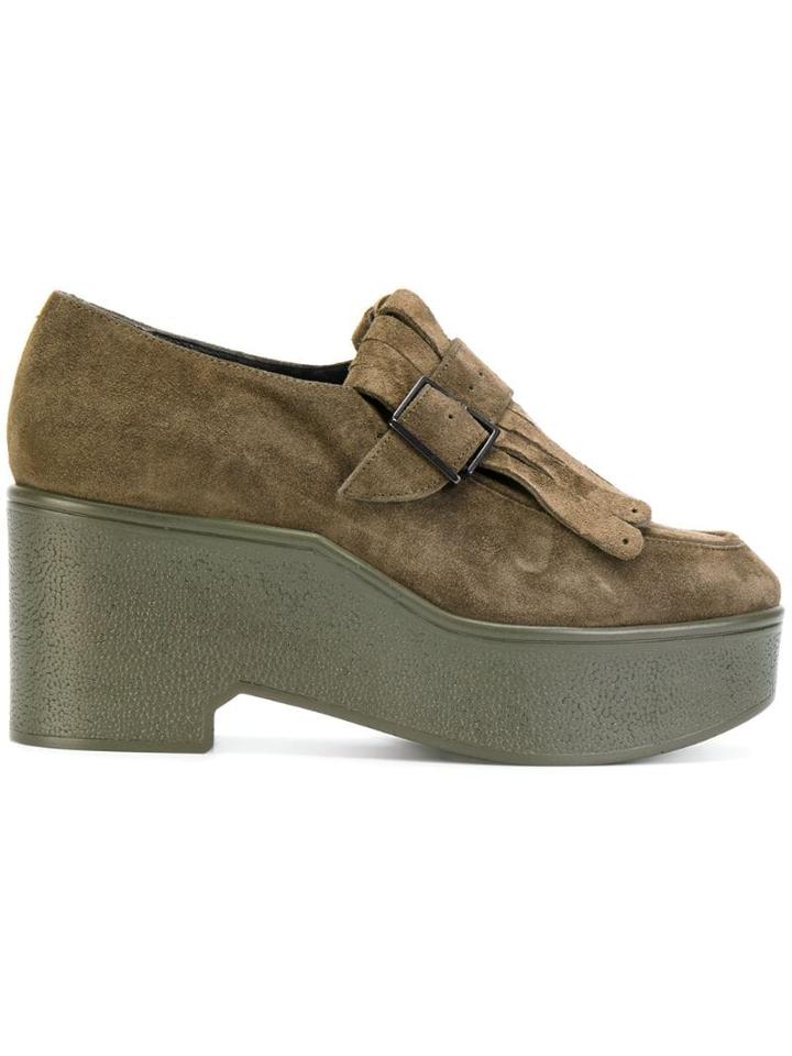 Clergerie Xati Platform Loafers - Green