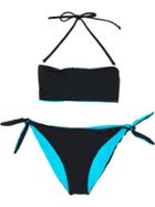 Rrd Kids Teen Two Tone Bikini Set - Black