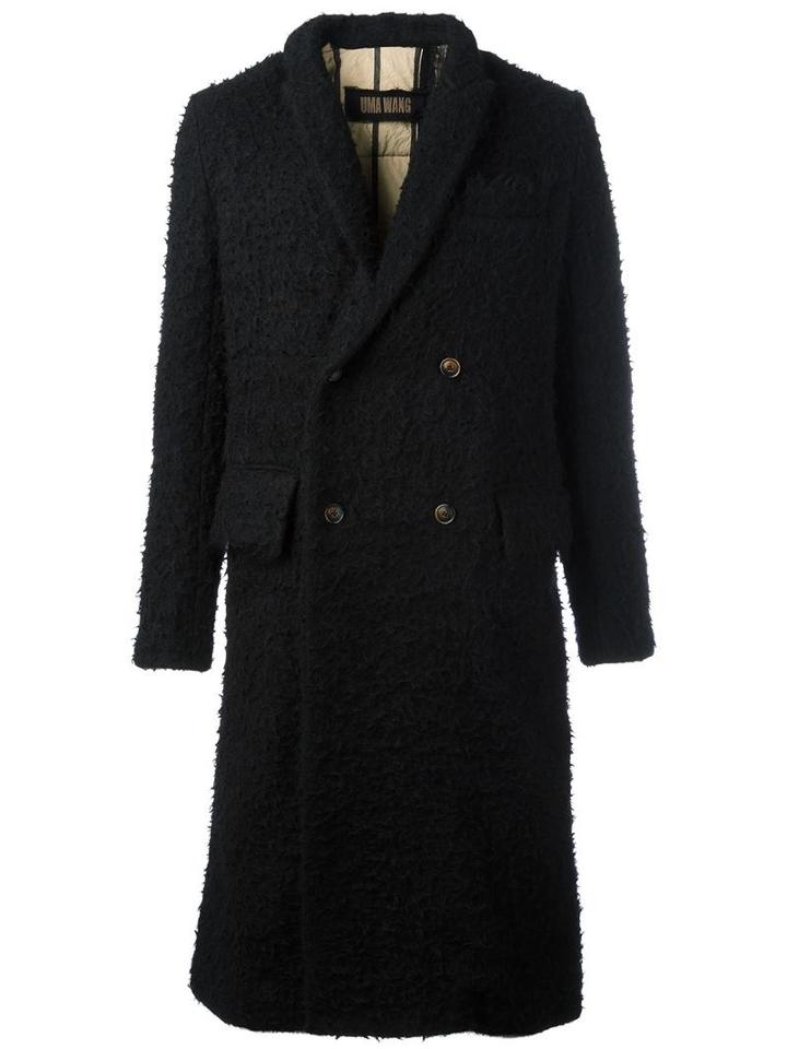 Uma Wang 'riccardo' Coat, Men's, Size: Medium, Black, Linen/flax/alpaca/mohair/cotton