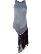 Stella Mccartney - Distressed Mesh Sleeveless Jumper - Women - Cotton/polyamide - 38, Blue, Cotton/polyamide