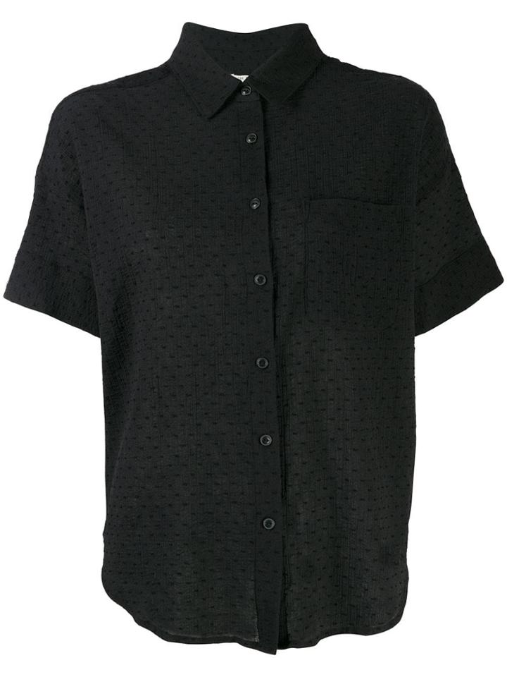 Rag & Bone Textured Short Sleeve Shirt - Black