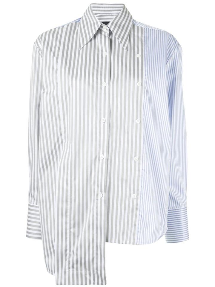 Eudon Choi Kinksy Panelled Shirt - Blue