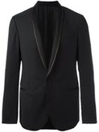 Lanvin Stitched Shawl Lapel Jacket, Men's, Size: 52, Black, Wool/cupro
