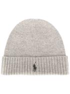 Polo Ralph Lauren Logo Knitted Hat - Grey