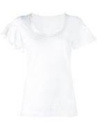 Sacai - Frill Sleeve T-shirt - Women - Cotton/cupro - 3, White, Cotton/cupro