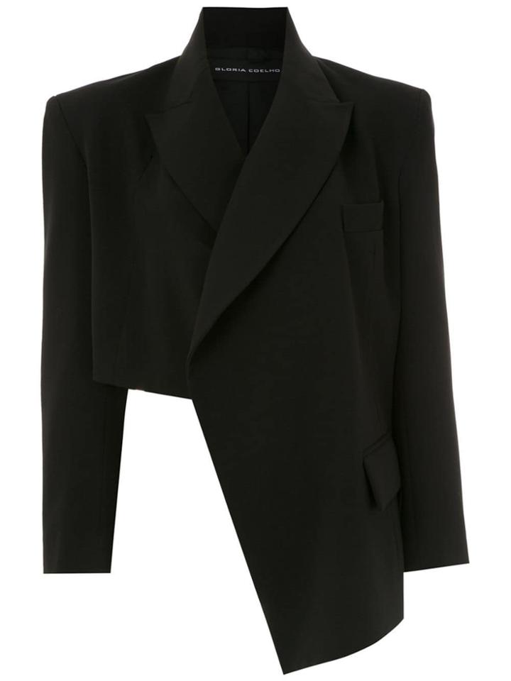 Gloria Coelho Asymmetric Blazer - Black