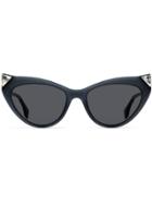Fendi Eyewear Crystal Embellished Sunglasses - Black