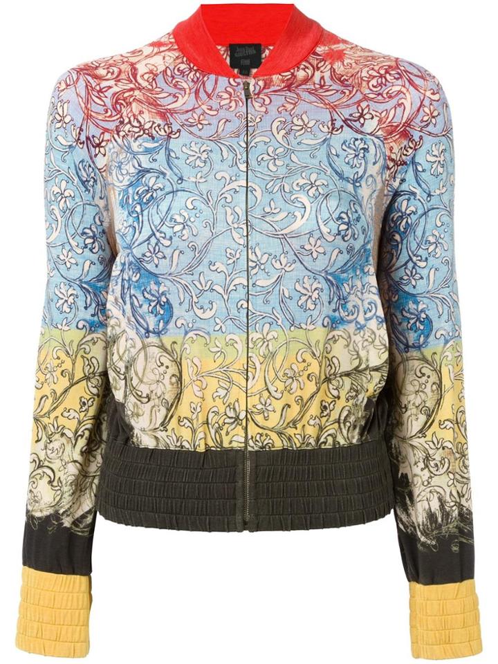 Jean Paul Gaultier Vintage Floral Print Bomber Jacket - Multicolour