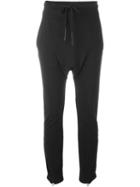 Barbara I Gongini Drop-crotch Track Pants, Women's, Size: 40, Black, Cotton