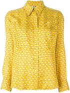 Hermès Vintage Cap Printed Blouse, Women's, Yellow/orange