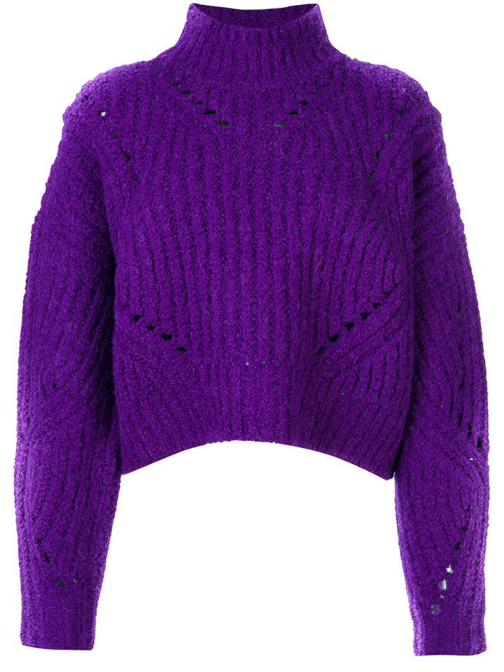 Isabel Marant - Farren Pulover - Women - Polyester/wool/alpaca - 38, Pink/purple, Polyester/wool/alpaca