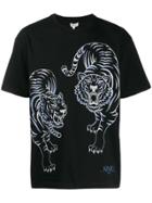Kenzo Tiger Print Collared T-shirt - Black