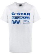 G-star Raw Research Logo Print Crew Neck T-shirt - Grey