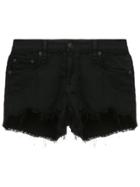 Rag & Bone Raw Hem Denim Hot-pants - Black