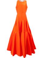 Maison Rabih Kayrouz Pleated Waist Dress - Yellow & Orange