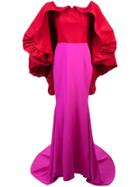 Christian Siriano Cape Detail Gown - Pink