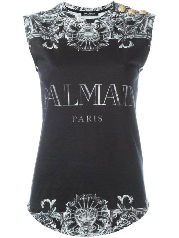 Balmain Baroque Logo Tank Top
