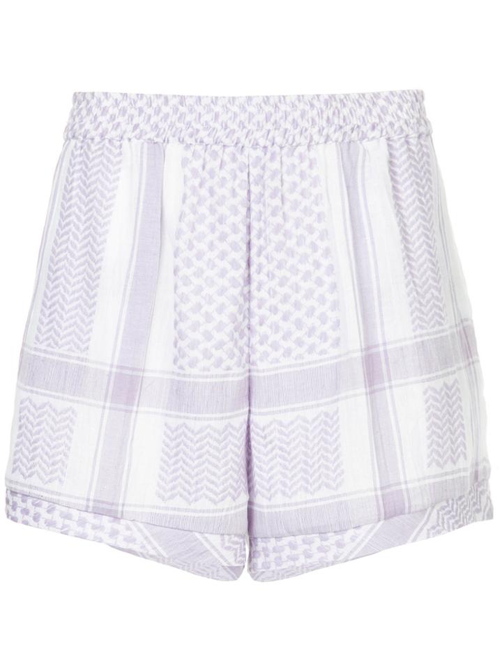 Cecilie Copenhagen Patterned Lightweight Shorts - Pink & Purple