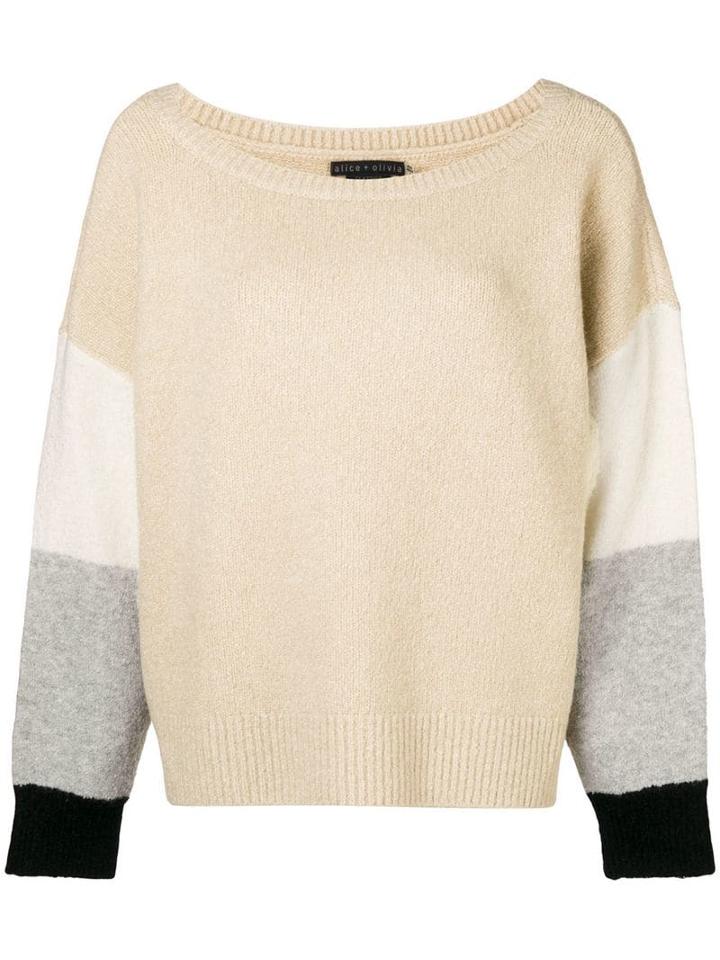 Alice+olivia Colour Block Jumper - Neutrals