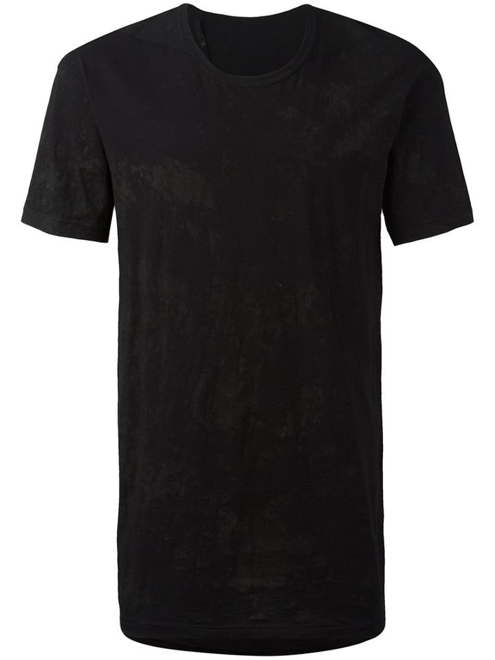 11 By Boris Bidjan Saberi - Stained Detail T-shirt - Men - Cotton - L, Black, Cotton