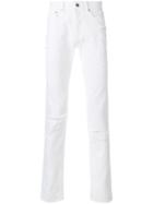Givenchy Destroyed Slim Fit Jeans - White