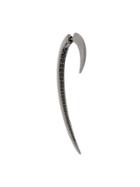 Shaun Leane Black Spinnel Large Hook Earring - Silver