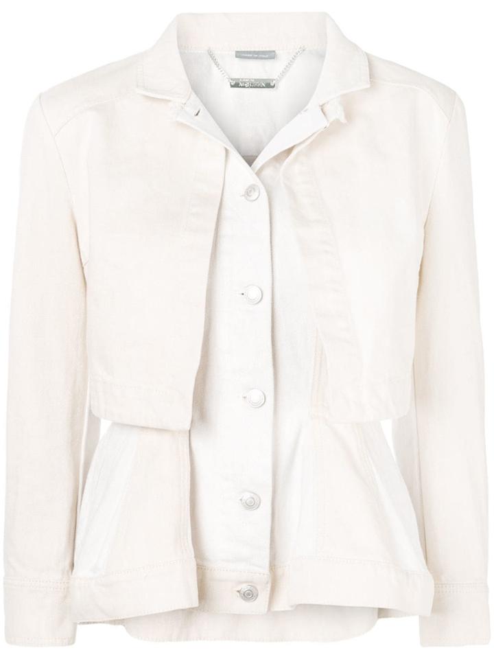 Alexander Mcqueen Layered Denim Jacket - Neutrals