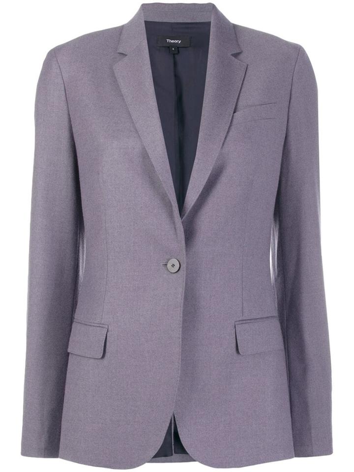 Theory Classic One Button Blazer - Purple