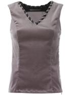 Uma Raquel Davidowicz - Panelled Top - Women - Cotton/spandex/elastane - 38, Grey, Cotton/spandex/elastane