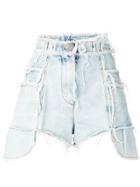 Balmain Distressed Shorts - Blue