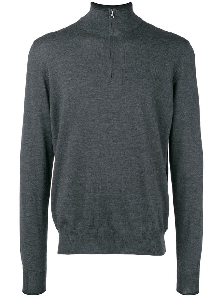 Fay Turtle Neck Jumper - Grey