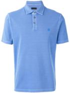 Z Zegna Logo Polo Shirt, Men's, Size: Small, Blue, Cotton